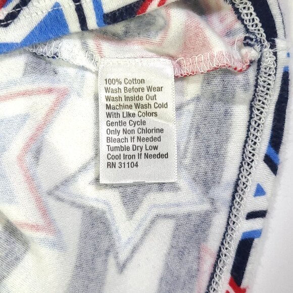 Kim Rogers - Women's Size XL - Tank Top - Blue & White Striped With Stars - Picture 5 of 10